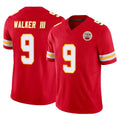 Choea KC.Chiefs #9 Kenneth Walker III Player Red Limited Vapor F.U.S.E. Home Game Stitched Jerseys