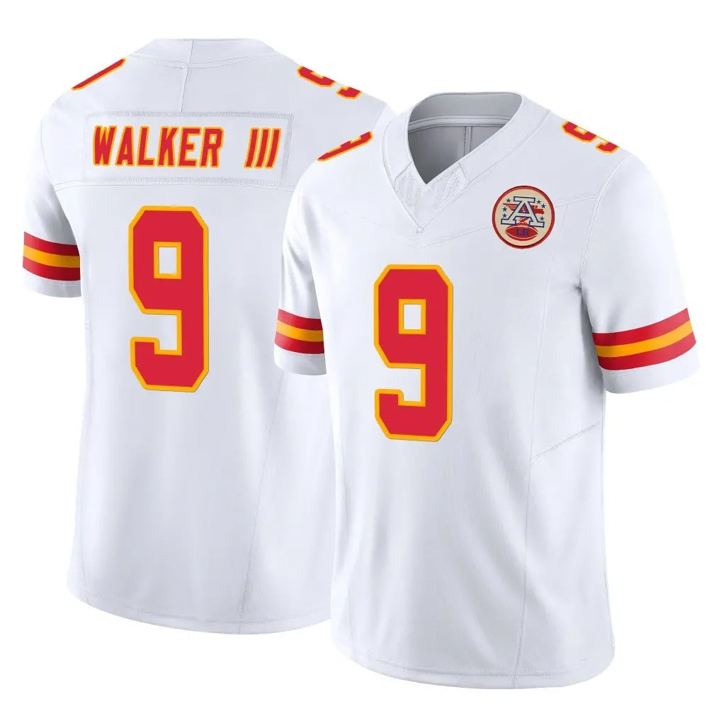 Choea KC.Chiefs #9 Kenneth Walker III Player White Limited Vapor F.U.S.E. Home Game Stitched Jerseys