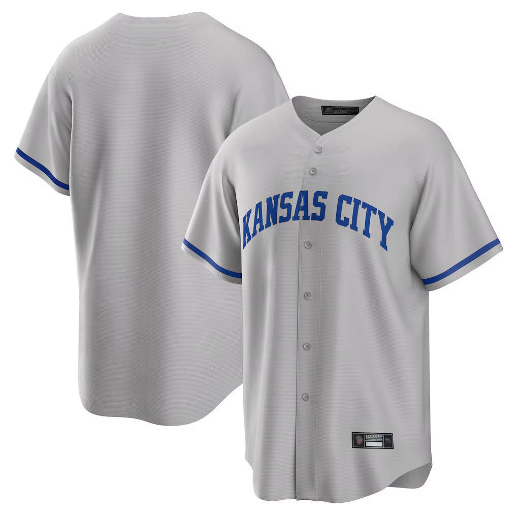 Choea KC.Royals Gray Game Home Blank Player Stitched Jerseys