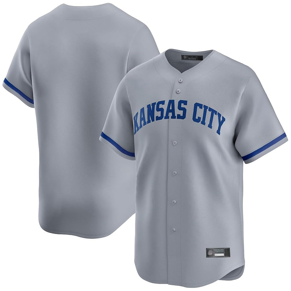 Choea KC.Royals Gray Limited Home Blank Player Stitched Jerseys