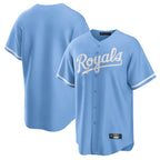Choea KC.Royals Light Blue Home Game Blank Player Stitched Jerseys