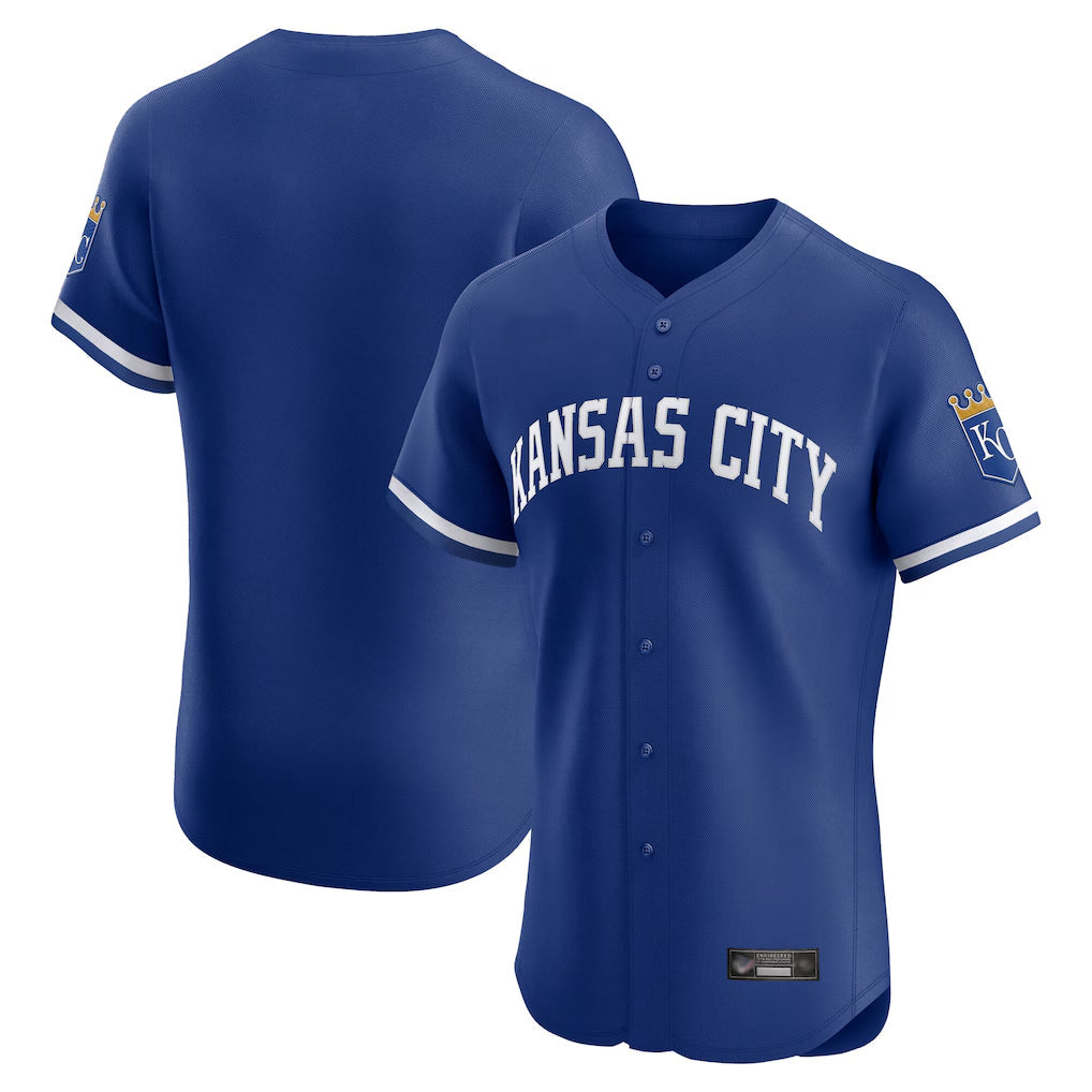 Choea KC.Royals Royal Limited Elite Home Blank Player Stitched Jerseys