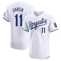 Choea KC.Royals #11 Maikel Garcia Player White Alt Limited Elite Home Stitched Jerseys