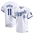Choea KC.Royals #11 Maikel Garcia Player White Alt Limited Home Stitched Jerseys