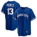 Choea KC.Royals #13 Salvador Perez Player Royal Game Home Stitched Jerseys