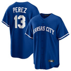 Choea KC.Royals #13 Salvador Perez Player Royal Game Home Stitched Jerseys