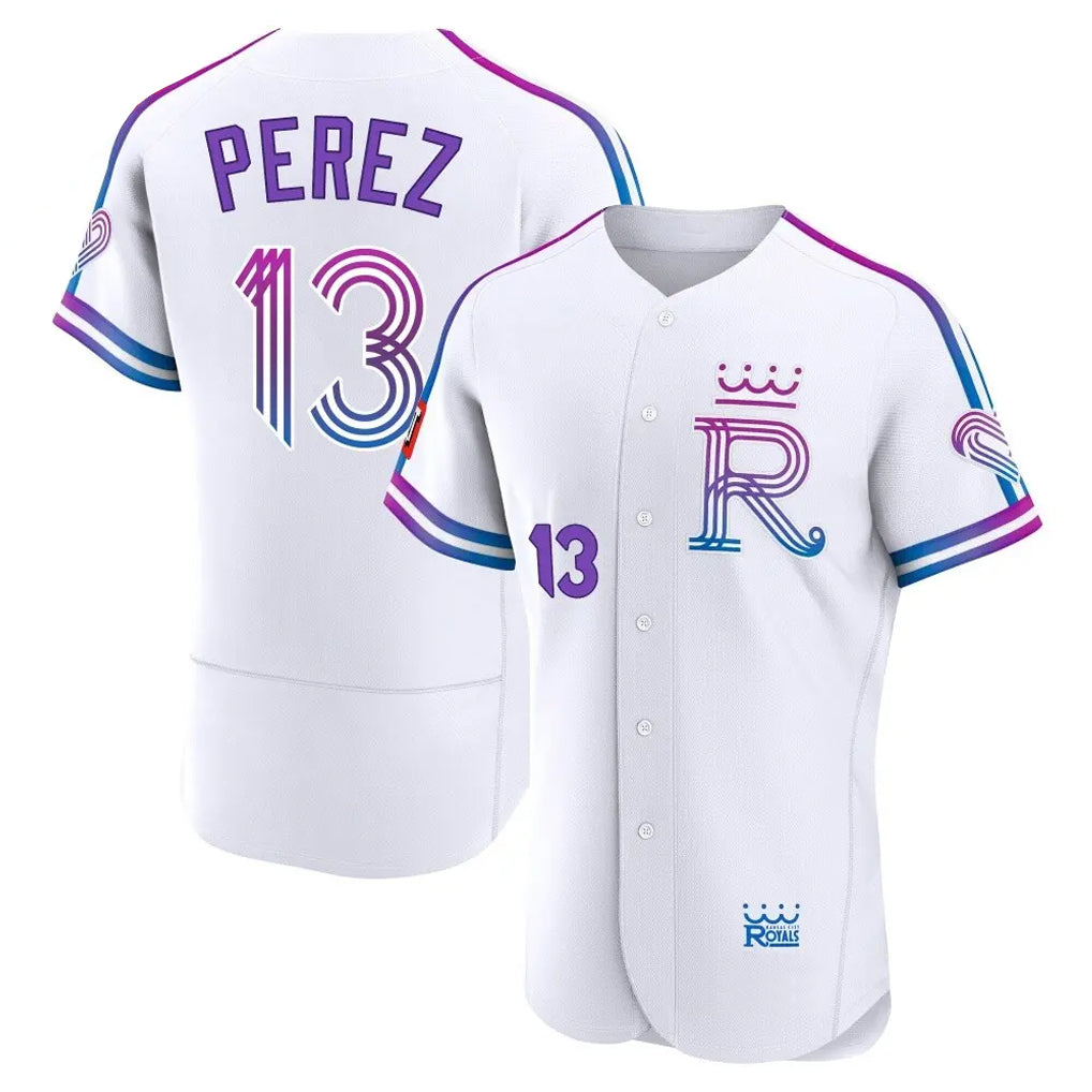 Choea KC.Royals #13 Salvador Perez Player White 2026 City Connect Limited Elite Home Stitched Jerseys
