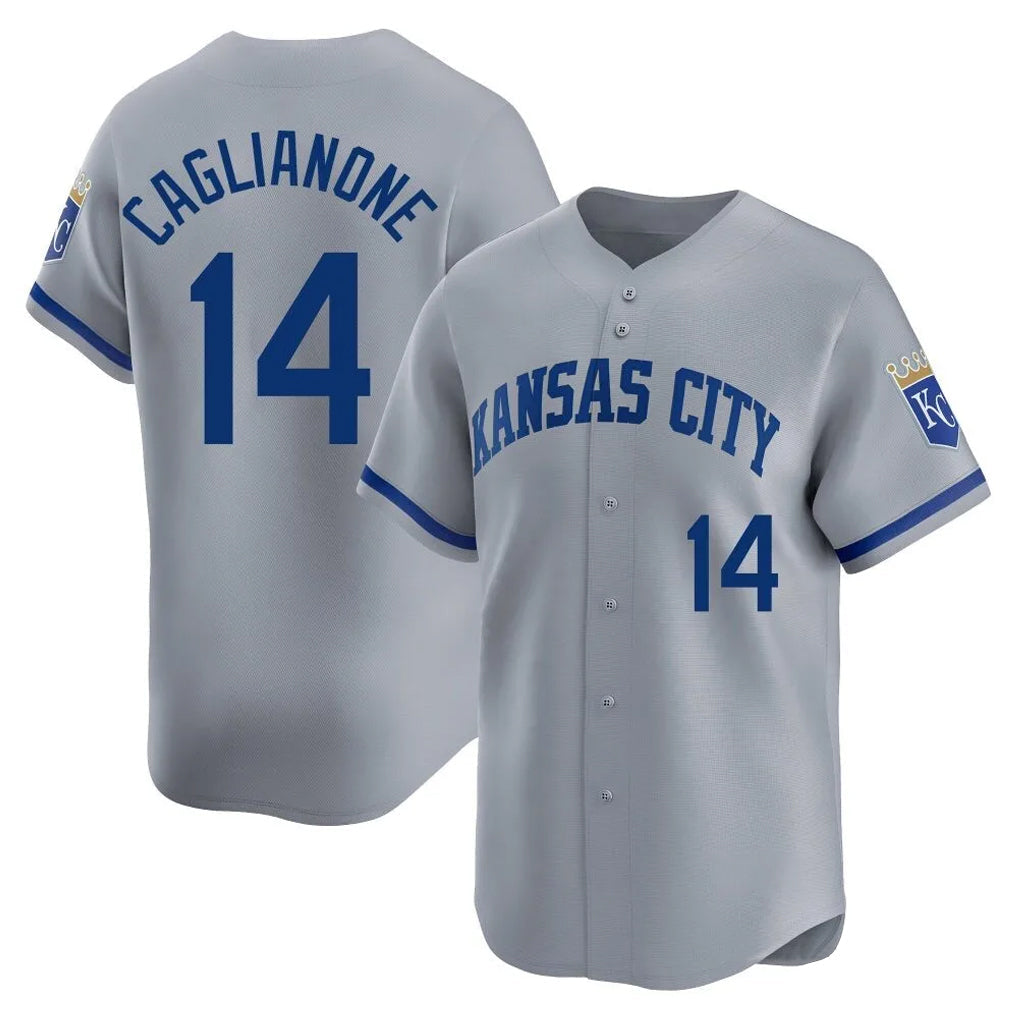 Choea KC.Royals #14 Jac Caglianone Player Gray Limited Home Stitched Jerseys