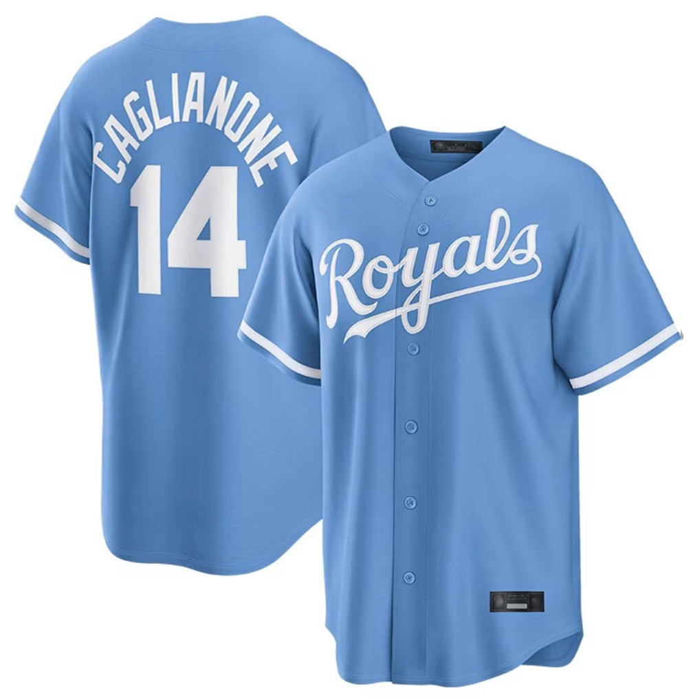 Choea KC.Royals #14 Jac Caglianone Player Light Blue Home Game Stitched Jerseys