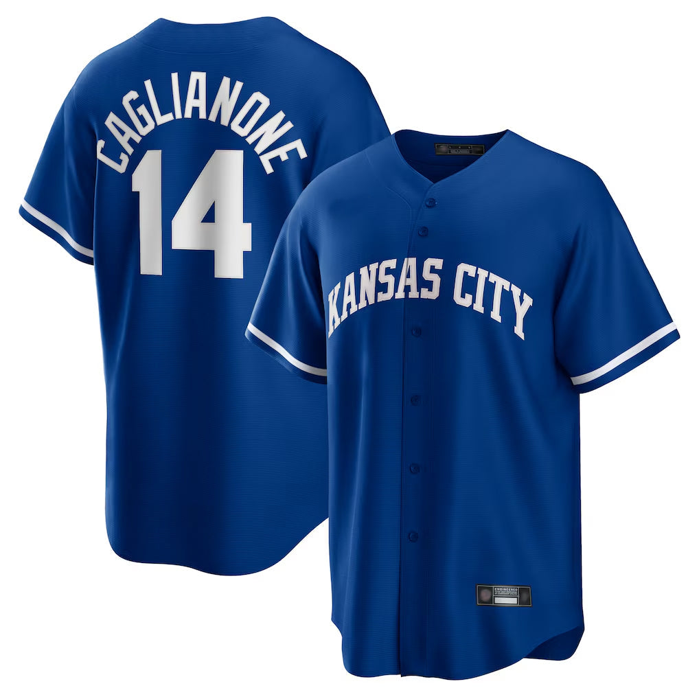 Choea KC.Royals #14 Jac Caglianone Player Royal Game Home Stitched Jerseys