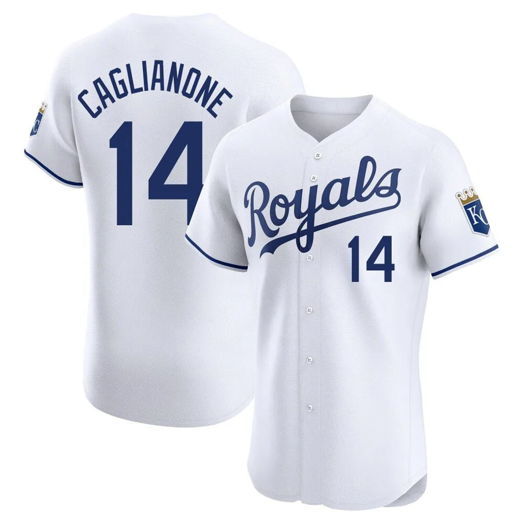 Choea KC.Royals #14 Jac Caglianone Player White Alt Limited Elite Home Stitched Jerseys