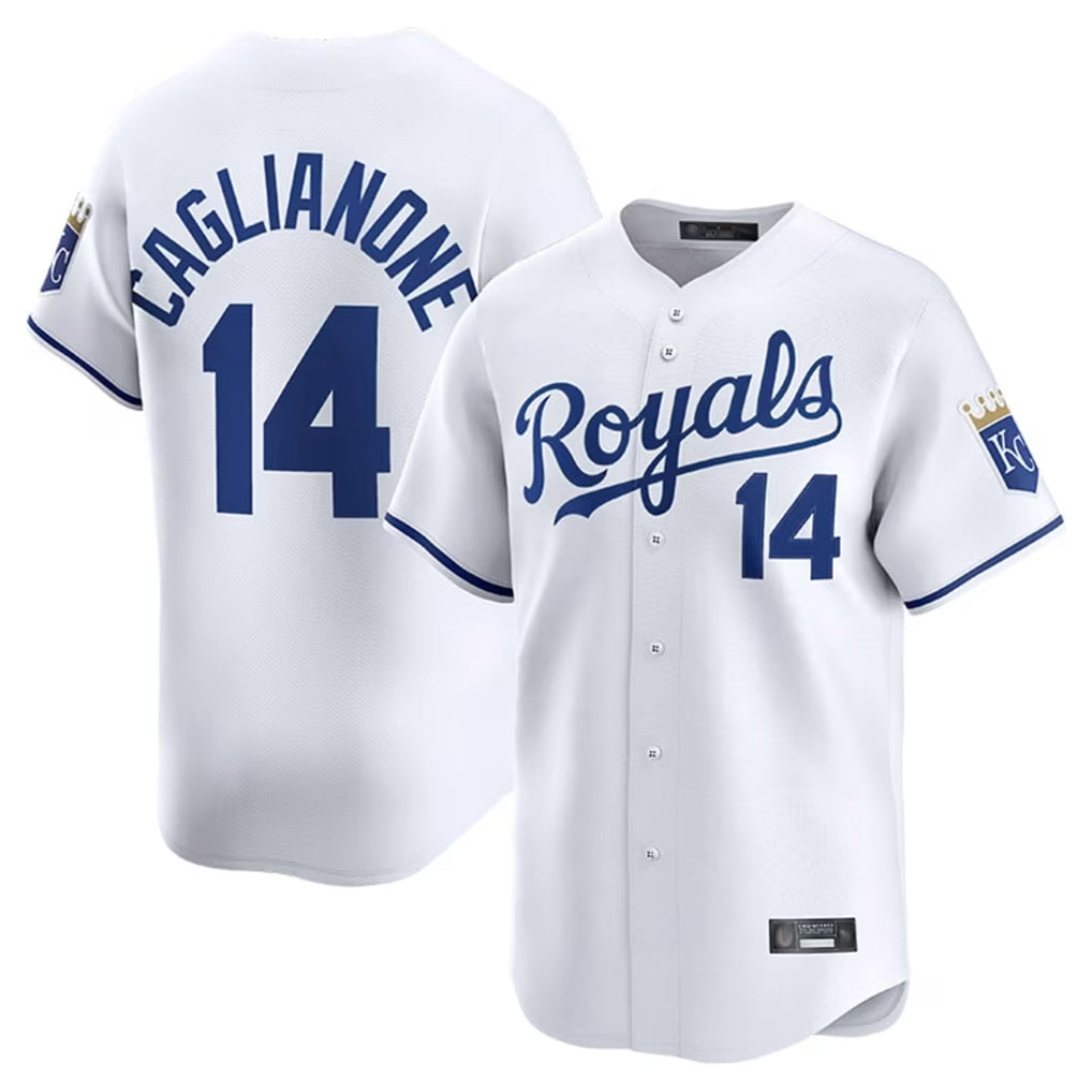 Choea KC.Royals #14 Jac Caglianone Player White Alt Limited Home Stitched Jerseys