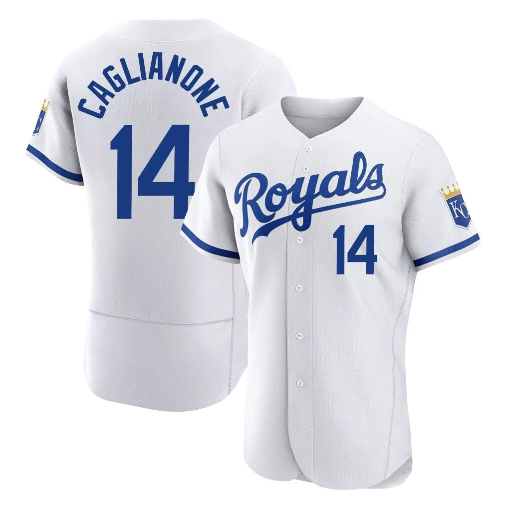 Choea KC.Royals #14 Jac Caglianone Player White Limited Elite Home Game Stitched Jerseys