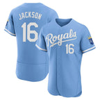 Choea KC.Royals #16 Bo Jackson Player Light Blue Alt Limited Elite Home Stitched Jerseys
