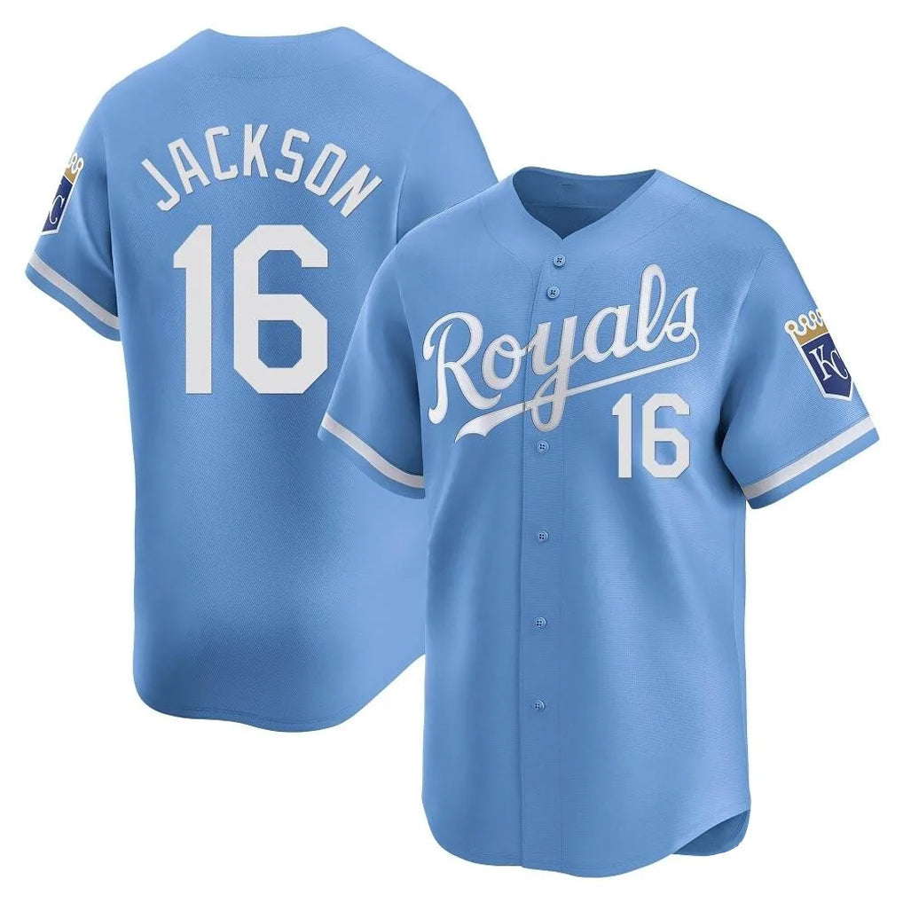 Choea KC.Royals #16 Bo Jackson Player Light Blue Alt Limited Home Stitched Jerseys