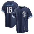 Choea KC.Royals #16 Bo Jackson Player Navy City Connect Home Game Stitched Jerseys