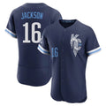 Choea KC.Royals #16 Bo Jackson Player Navy City Connect Limited Elite Home Stitched Jerseys