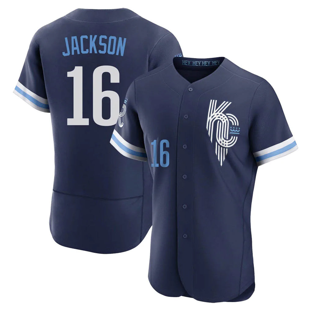 Choea KC.Royals #16 Bo Jackson Player Navy City Connect Limited Elite Home Stitched Jerseys