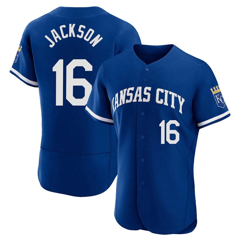 Choea KC.Royals #16 Bo Jackson Player Royal City Connect Limited Elite Home Game Stitched Jerseys