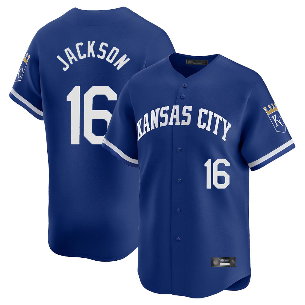 Choea KC.Royals #16 Bo Jackson Player Royal Limited Home Stitched Jerseys