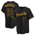 Choea KC.Royals #19 Michael Massey Player Black Snake Skin City Game Stitched Jerseys