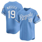Choea KC.Royals #19 Michael Massey Player Light Blue Alt Limited Home Stitched Jerseys
