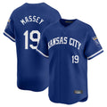 Choea KC.Royals #19 Michael Massey Player Royal Limited Home Stitched Jerseys
