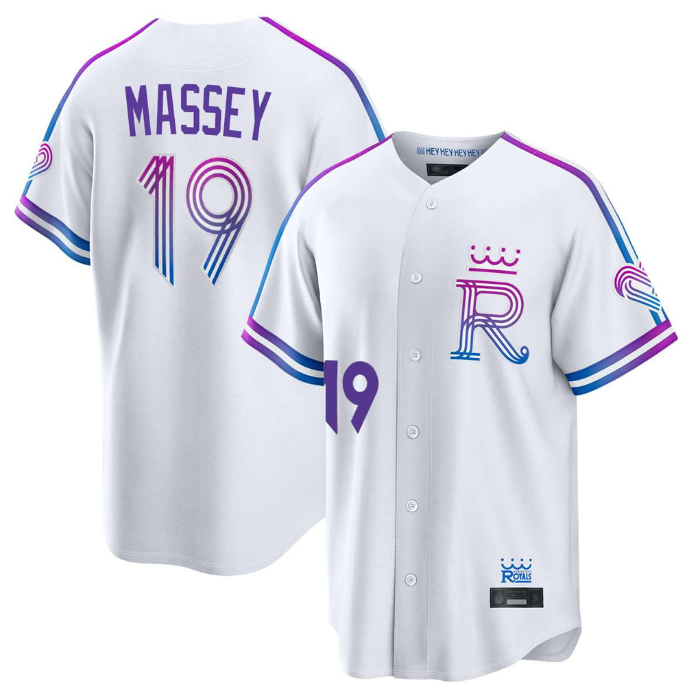 Choea KC.Royals #19 Michael Massey Player White 2026 City Connect Limited Home Stitched Jerseys