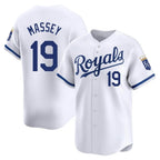 Choea KC.Royals #19 Michael Massey Player White Alt Limited Home Stitched Jerseys
