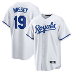 Choea KC.Royals #19 Michael Massey Player White Home Game Stitched Jerseys