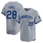 Choea KC.Royals #28 Kyle Isbel Player Gray Limited Home Stitched Jerseys