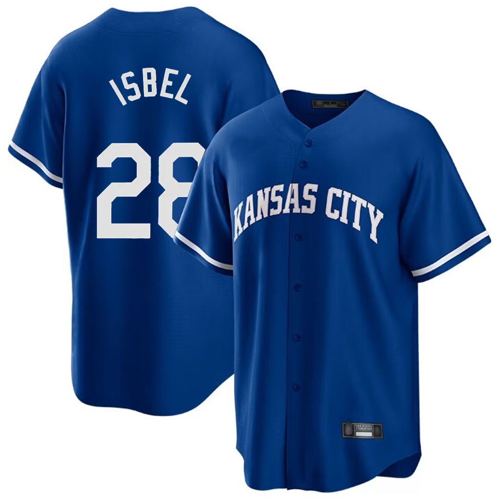 Choea KC.Royals #28 Kyle Isbel Player Royal Game Home Stitched Jerseys