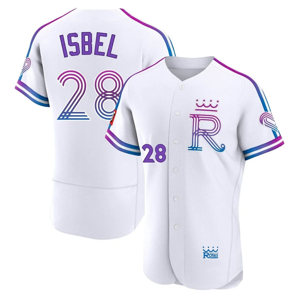 Choea KC.Royals #28 Kyle Isbel Player White 2026 City Connect Limited Elite Home Stitched Jerseys