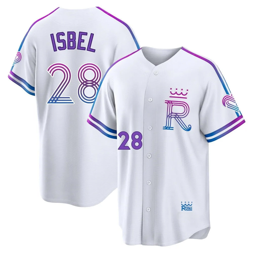 Choea KC.Royals #28 Kyle Isbel Player White 2026 City Connect Limited Home Stitched Jerseys