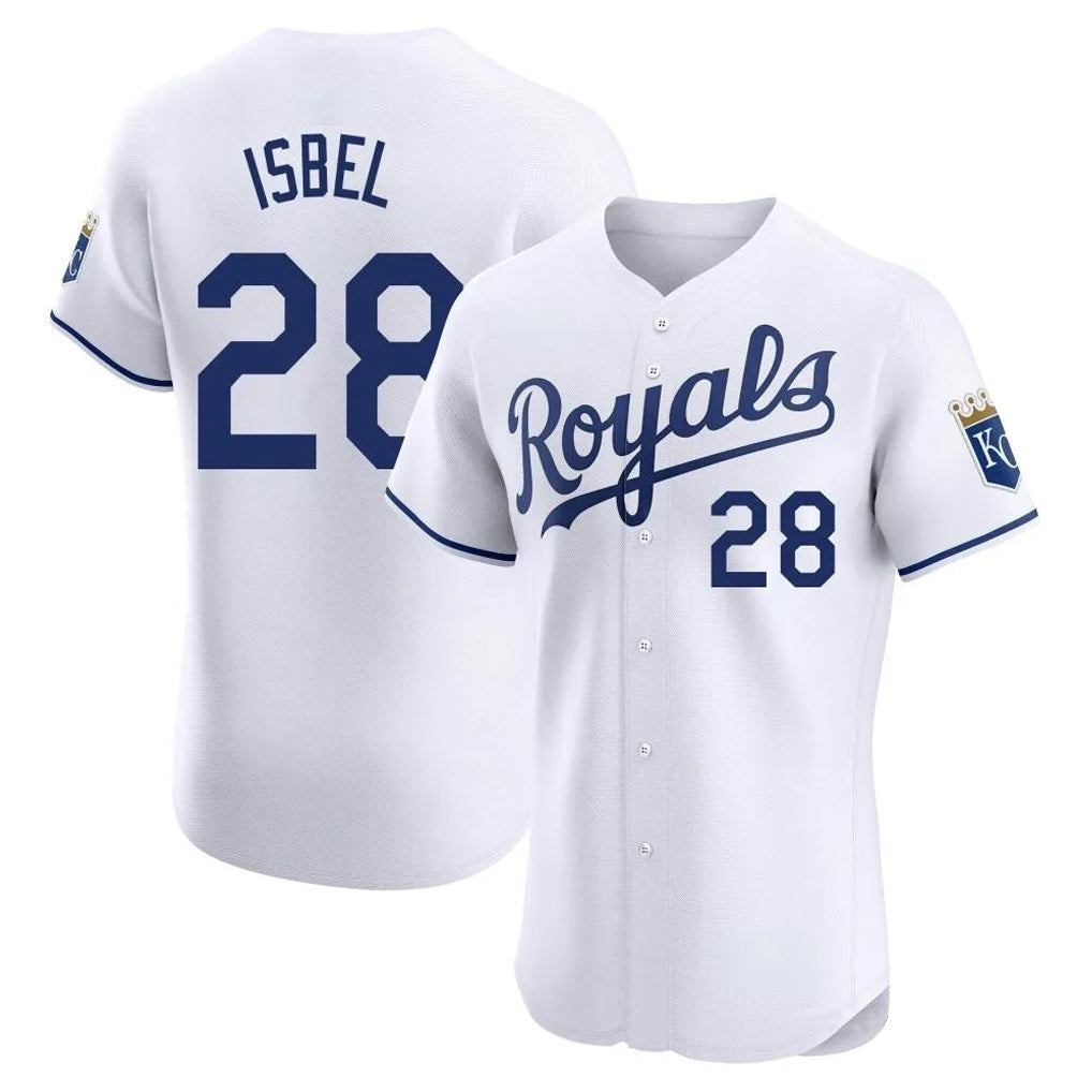 Choea KC.Royals #28 Kyle Isbel Player White Alt Limited Elite Home Stitched Jerseys