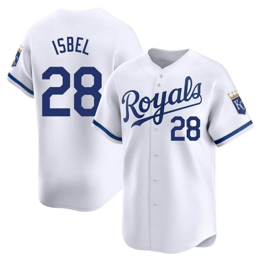 Choea KC.Royals #28 Kyle Isbel Player White Alt Limited Home Stitched Jerseys