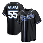 Choea KC.Royals #55 Cole Ragans Player Black Carbon Fashion Home Game Stitched Jerseys