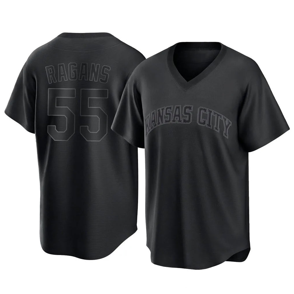 Choea KC.Royals #55 Cole Ragans Player Black Fashion Game Stitched Jerseys