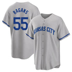 Choea KC.Royals #55 Cole Ragans Player Gray Game Home Stitched Jerseys