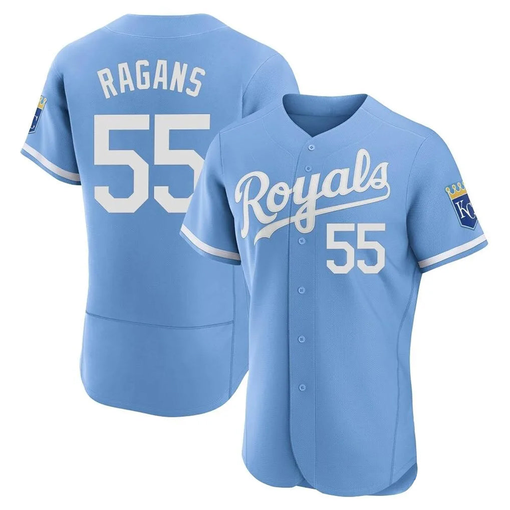 Choea KC.Royals #55 Cole Ragans Player Light Blue Alt Limited Elite Home Stitched Jerseys