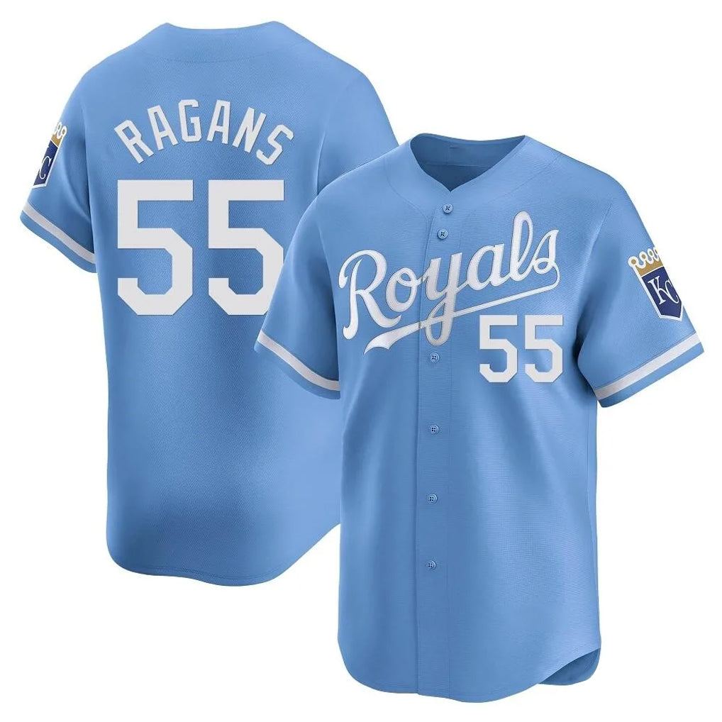 Choea KC.Royals #55 Cole Ragans Player Light Blue Alt Limited Home Stitched Jerseys