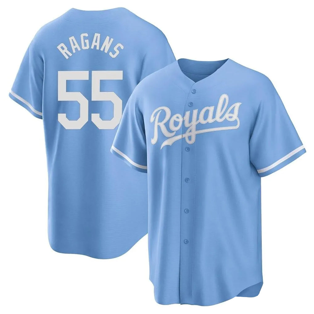 Choea KC.Royals #55 Cole Ragans Player Light Blue Home Game Stitched Jerseys