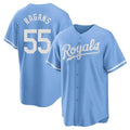 Choea KC.Royals #55 Cole Ragans Player Light Blue Home Game Stitched Jerseys