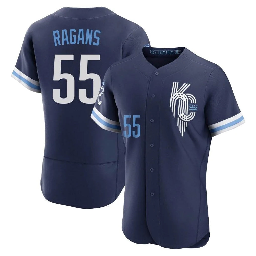 Choea KC.Royals #55 Cole Ragans Player Navy City Connect Limited Elite Home Stitched Jerseys