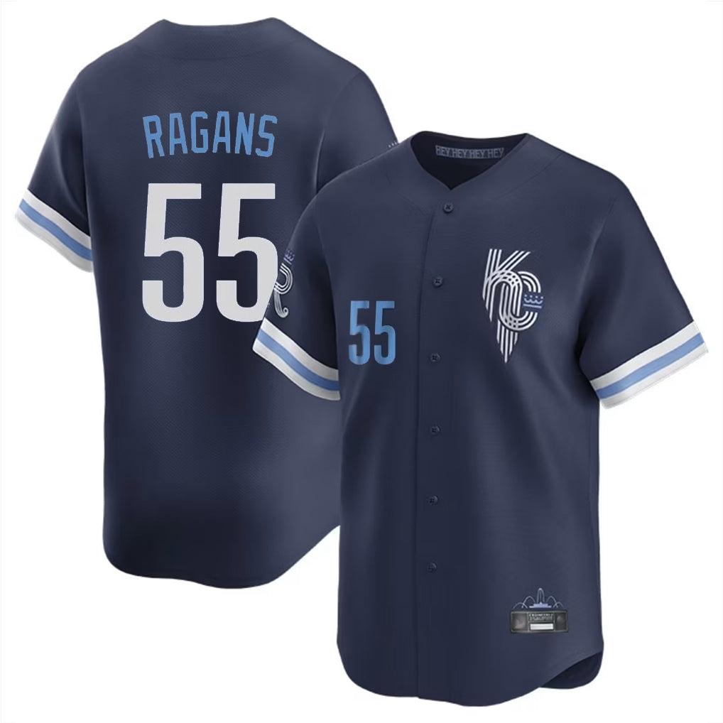 Choea KC.Royals #55 Cole Ragans Player Navy City Connect Limited Home Stitched Jerseys