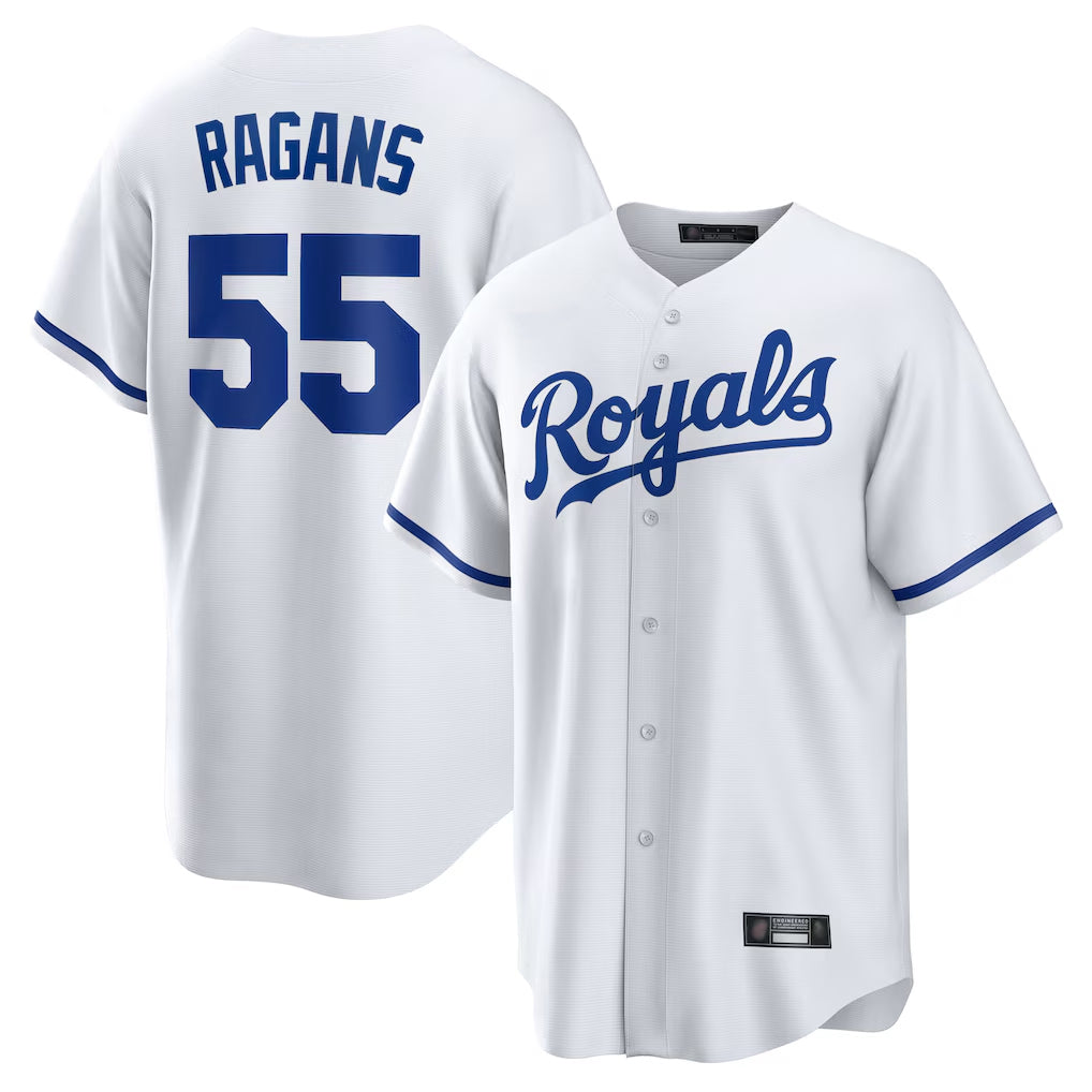 Choea KC.Royals #55 Cole Ragans Player White Home Game Stitched Jerseys