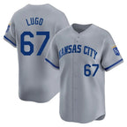 Choea KC.Royals #67 Seth Lugo Player Gray Limited Home Stitched Jerseys
