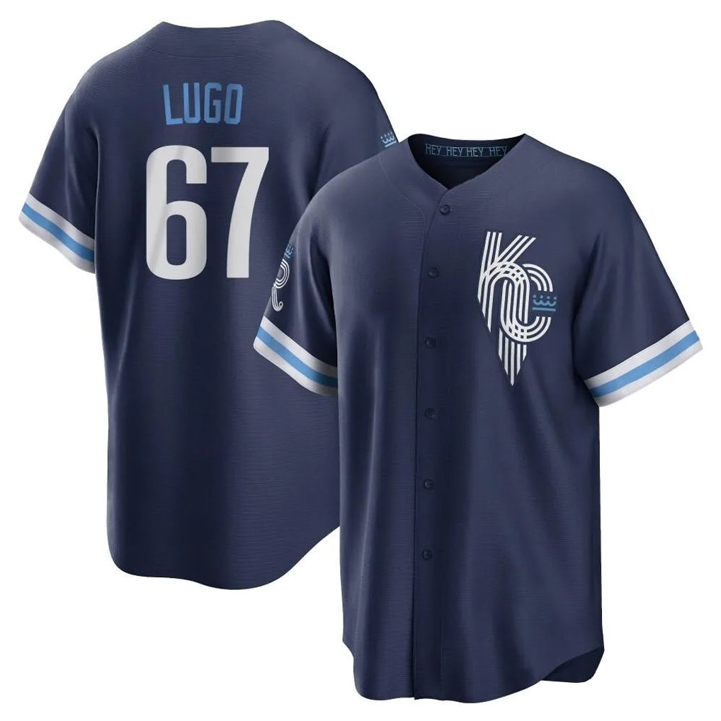Choea KC.Royals #67 Seth Lugo Player Navy City Connect Home Game Stitched Jerseys