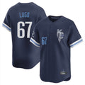 Choea KC.Royals #67 Seth Lugo Player Navy City Connect Limited Home Stitched Jerseys