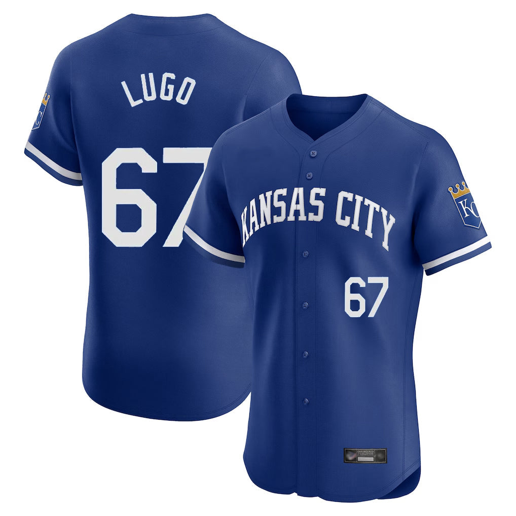 Choea KC.Royals #67 Seth Lugo Player Royal Limited Elite Home Game Stitched Jerseys